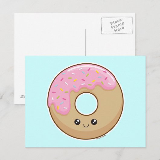 Donut Postkarte (Vorne/Hinten)