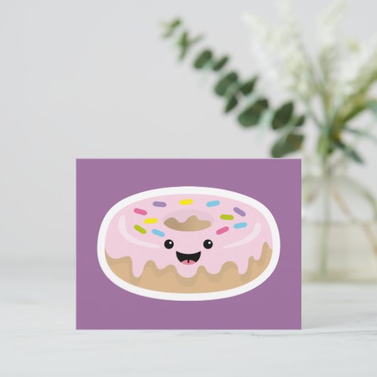 Donut Postkarte (Stehend Vorderseite)