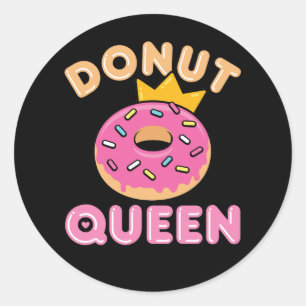 Donut Queen Runder Aufkleber