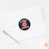 Donut Queen Runder Aufkleber (Umschlag)