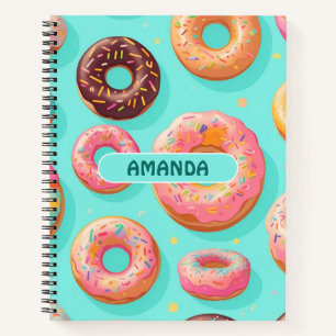 Donut Rainbow Personalisiertes Muster Notizblock