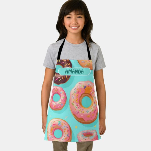 Donut Rainbow Personalisiertes Muster Schürze (Insitu)