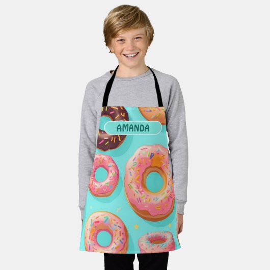 Donut Rainbow Personalisiertes Muster Schürze (Getragen)