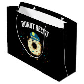 Donut Resist Meme Funny Police Officer Unterstützu Große Geschenktüte (Rückseite Schrägansicht)