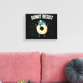 Donut Resist Meme Funny Police Officer Unterstützu Leinwanddruck (Insitu (Wohnzimmer))
