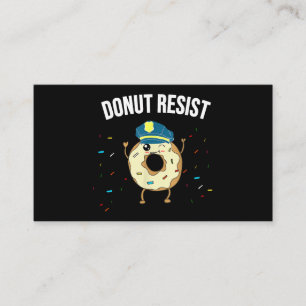 Donut Resist Meme Funny Police Officer Unterstützu Visitenkarte