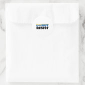 Donut Resist Polizist Jokes Sheriff Runder Aufkleber (Tasche)