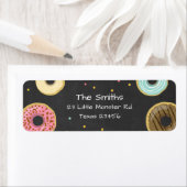 Donut Return Address Label Sweet Doughnut Girl (Insitu)