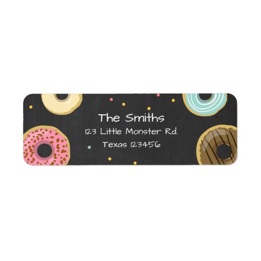 Donut Return Address Label Sweet Doughnut Girl (Vorne)