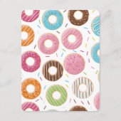 Donut rosa editierbar RSVP karte (Rückseite)