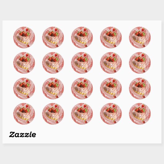 Donut Runder Aufkleber (Blatt)