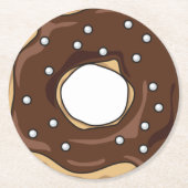 Donut Runder Pappuntersetzer (Vorderseite)