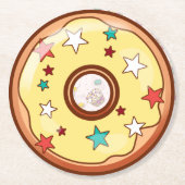 Donut Runder Pappuntersetzer (Vorderseite)
