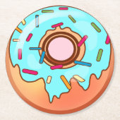 Donut Runder Pappuntersetzer (Vorderseite)