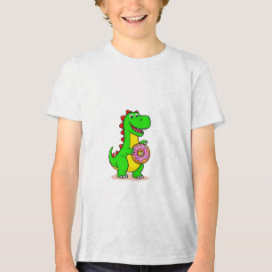 Donut-Saurus Rex - Niedlicher Dinosaurier mit Donu Tri-Blend Shirt