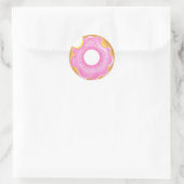 donut seal runder aufkleber (Tasche)