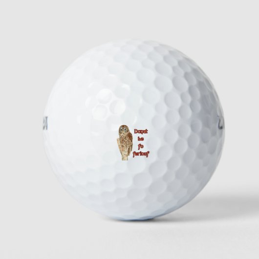 Donut sei für eine wilde Eule Golfball (Vorderseite)
