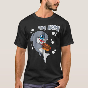 Donut Shark Kawaii Sharks Om Nom Cake und Candy Lo T-Shirt