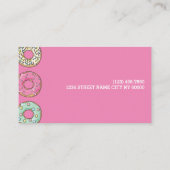 Donut Shop Bäckerei Caffe Pasty Visitenkarte (Rückseite)