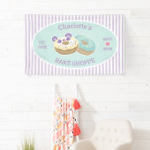 Donut Shop Bäckerei Lila und grün Banner (Insitu)