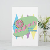 Donut-Shop Briefpapier (Stehend Vorderseite)