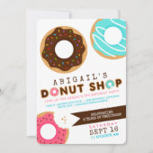 Donut Shop Geburtstagsparty Einladung (Vorderseite)