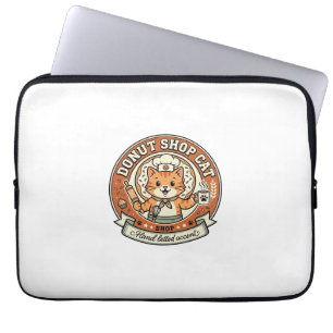 Donut Shop Katze Donut Shop Katze Vintage Vektor A Laptopschutzhülle