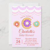 Donut Shop Mattiert Donuts Sprinkle Kinderdusche Einladung (Vorderseite)