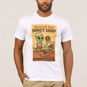 Donut Shop Roswell Außerirdischen Retro der 50er J T-Shirt