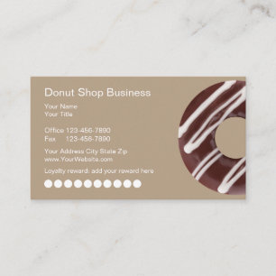 Donut-Shop-Visitenkarten Treuekarte