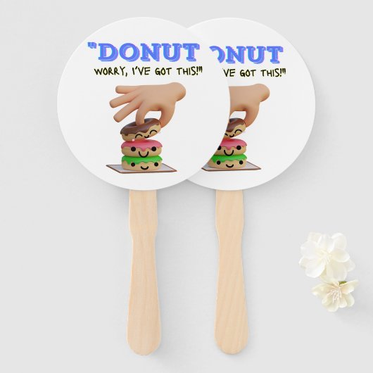 Donut Sorge, das got Fächer (Vorne und Hinten)