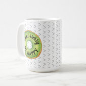 Donut Sorgt Euch Nicht, Seid Glücklich Kaffeetasse (Vorderseite Links)