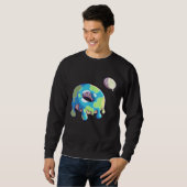 Donut Space Party Shop  Earth and Moon Frosted Sol Sweatshirt (Vorne ganz)