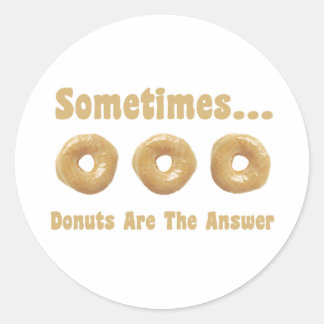 Donut Spaß Runder Aufkleber
