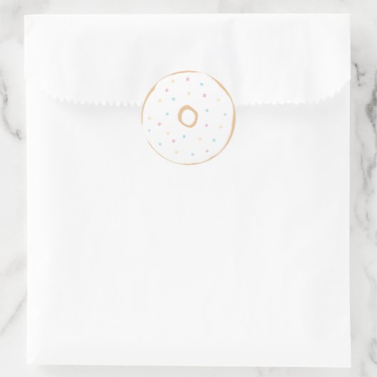 Donut Sprinkle Geburtstagsparty Runder Aufkleber (Tasche)