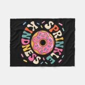 Donut Sprinkle Kindness Funny Doughnut Lover Girls Fleecedecke (Vorderseite (Horizontal))