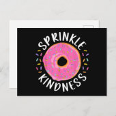 Donut Sprinkle Kindness Funny Girls - Frauen Dough Postkarte (Vorne/Hinten)