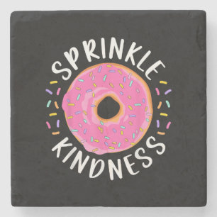 Donut Sprinkle Kindness Funny Girls - Frauen Dough Steinuntersetzer