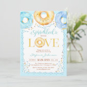 Donut Sprinkled with Love Baby Shower Invitation Einladung (Stehend Vorderseite)