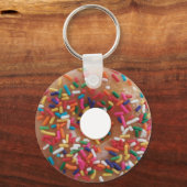 Donut Sprinkles farbenfrohe Fun Pastry Schlüsselanhänger (Vorderseite)