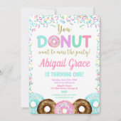 Donut sprinkles Geburtstagsfeier Einladung Mädchen (Vorderseite)