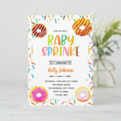 Donut sprinkles Party Einladung (Stehend Vorderseite)