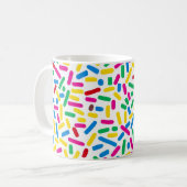 Donut Sprinkles Patterns Tasse: Ein Spaß und Whims Kaffeetasse (Vorderseite Links)