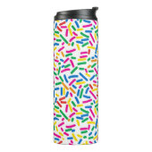 Donut Sprinkles Patterns Thermal Tumbler: Spaß Thermosbecher (Nach links gedreht)
