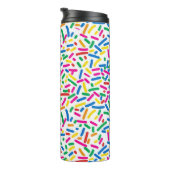 Donut Sprinkles Patterns Thermal Tumbler: Spaß Thermosbecher (Nach rechts gedreht)