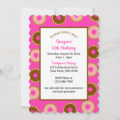 Donut Sprinkles Pink Geburtstag Einladung (Vorderseite)