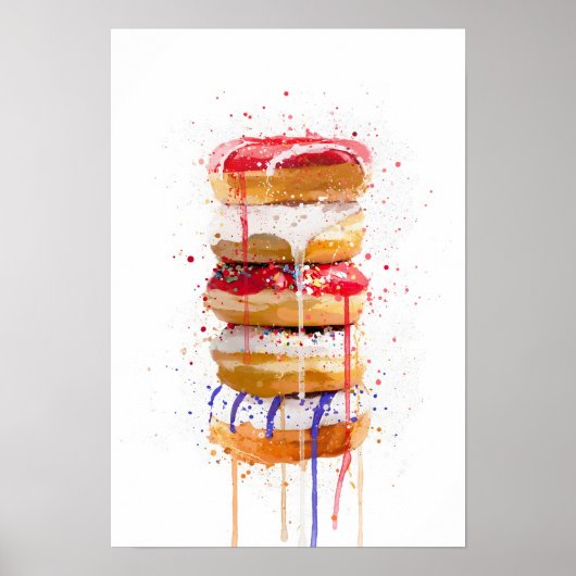 Donut-Stapel Poster (Vorne)
