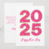 donut Stil einfach glückliche neue Jahre Karten 20 (Vorne/Hinten)