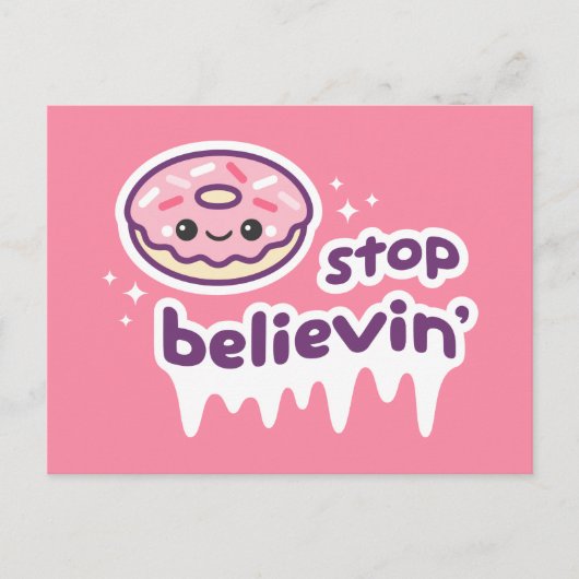 Donut Stopp Glaube' Postkarte (Vorderseite)
