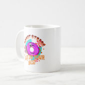 Donut Stress macht Ihr bestes, lustiges Motivieren Kaffeetasse (Vorderseite Links)